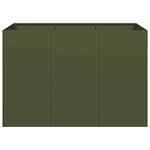 vidaXL Jardinière vert olive 120x80x80 cm acier