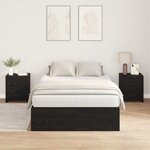 vidaXL Cadre de lit avec rangement Chêne noir 120 x 200 cm