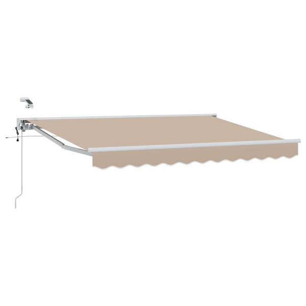 vidaXL Auvent rétractable électrique Beige et blanc 3 5 x 2 m