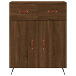 vidaXL Buffet haut Chêne marron 69 5x34x180 cm Bois d'ingénierie