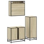 vidaXL Ensemble de meubles de salle de bain 3 Pièces chêne sonoma
