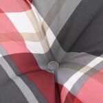 vidaXL Coussin de palette motif à carreaux rouge 70x40x12 cm tissu