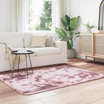vidaXL Tapis Shaggy à poils longs NAVARRA rose poudré 120x170 cm