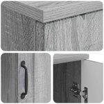 vidaXL Bureau Sonoma gris 142 5 x 50 x 75 cm Bois d'ingénierie