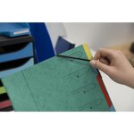 Trieur agrafé avec élastiques 7 compartiments Jaune EXACOMPTA