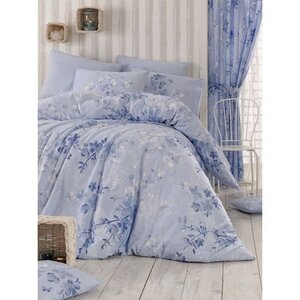 Parure de lit - housse de couette 220 x 240 + 2 taies d'oreiller 60 x 60 coton renforcé - Bleu