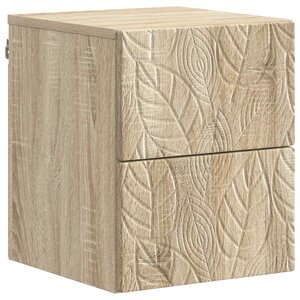 vidaXL Cabinet de chevet mural Chêne Sonoma 34 5 x 33 x 40 cm