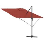 vidaXL Parasol de Terrasse Terracotta Polyester Grand