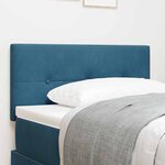 vidaXL Tête de Lit LED Capitonnée Bleu Foncé 100 cm en Velours