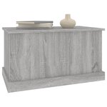 vidaXL Boîte de rangement sonoma gris 70x40x38 cm bois d'ingénierie