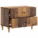 vidaXL Cabinet de chevet avec tiroir Bois ancien 62 x 34 5 x 48 cm