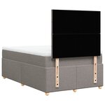 vidaXL Sommier à lattes de lit avec matelas Taupe 120x200 cm Tissu