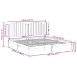vidaXL Cadre de lit extra long sans matelas 180x220 cm bois massif