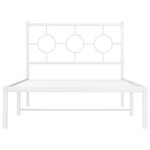 vidaXL Cadre de lit métal sans matelas et tête de lit blanc 100x190 cm