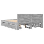 vidaXL Cadre de lit avec tête de lit sonoma gris 120x190 cm