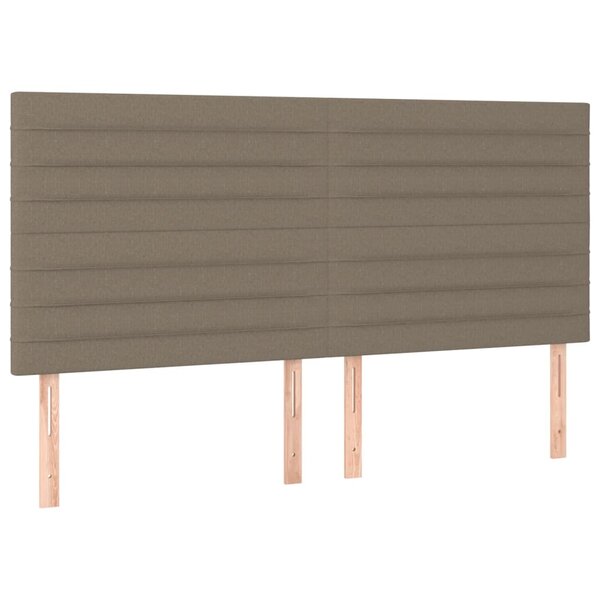 vidaXL Tête de lit Taupe 200x5x118/128 cm Tissu