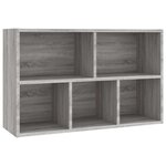 vidaXL Bibliothèque/Buffet sonoma gris 50x25x80 cm bois d'ingénierie