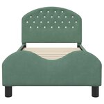 vidaXL Cadre de lit pour enfants avec tête de lit Vert Mer 80 x 160 cm