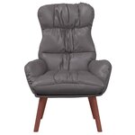 Fauteuil Relaxant vidaXL en Similicuir Gris
