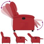 vidaXL Fauteuil inclinable Rouge Similicuir