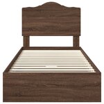 vidaXL Lit de Rangement Chêne brun 75 x 190 cm Bois d'ingénierie