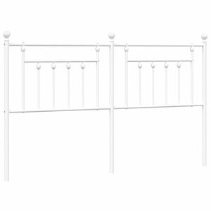 vidaXL Tête de lit métal blanc 180 cm
