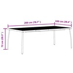 vidaXL Ensemble de meubles d'extérieur 9 Pièces Anthracite Fer et Acier