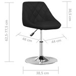 vidaXL Chaises à manger lot de 4 noir similicuir