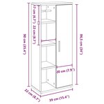 vidaXL Meuble de salle de bain avec porte-rouleau vieux bois