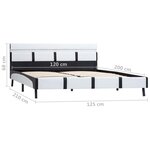 vidaXL Cadre de lit avec LED sans matelas blanc 120x200 cm