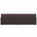 vidaXL Sommier à lattes de lit avec matelas Marron foncé 100x200 cm