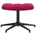 vidaXL Chaise de relaxation avec tabouret Rouge bordeaux Velours