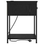 vidaXL Cabinet de chevet avec tiroir 2 Pièces Chêne noir 42 x 41 x 56 cm