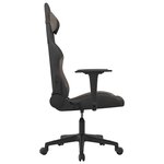vidaXL Chaise de jeu Noir et taupe Tissu