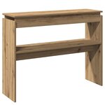 vidaXL Table console chêne artisanal 102x30x80 cm bois d'ingénierie