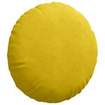 vidaXL Coussins de siège 2 Pièces Jaune Ø 40 x 13 cm Velours