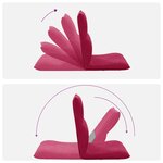 vidaXL Fauteuil de sol ajustable Bordeaux Velours