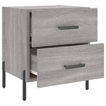 vidaXL Tables de chevet 2 Pièces sonoma gris 40x35x47 5 cm