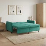 vidaXL Canapé-Lit Turquoise Tissu
