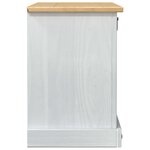 vidaXL Cabinet à chaussures Corona Blanc 99 x 32 x 49 cm Pin massif