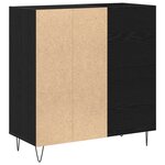 vidaXL Meuble de rangement Chêne noir 84 5x38x90 cm Bois d'ingénierie