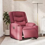 vidaXL Fauteuil inclinable électrique Rouge bordeaux Tissu