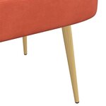 vidaXL Banc rembourré avec dossier Rouge orange 110 x 60 x 76 cm