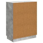 vidaXL Buffet Gris béton 66 x 34 5 x 87 cm Bois d'ingénierie