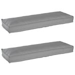 vidaXL Set de coussins de palette 2 Pièces Gris 120 x 40 x 8 cm