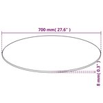 vidaXL Dessus de table ronde en verre trempé 700 mm
