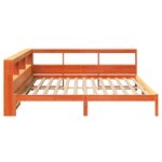 vidaXL Lit bibliothèque sans matelas cire marron 200x200 cm pin massif