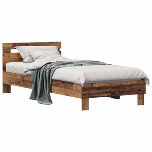 vidaXL Cadre de lit Bois ancien 75 x 190 cm Bois d'ingénierie