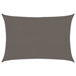 vidaXL Voile d'ombrage 160 g/m² Anthracite 3x4 m PEHD