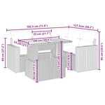 vidaXL Salon de jardin avec coussins 5 Pièces beige résine tressée